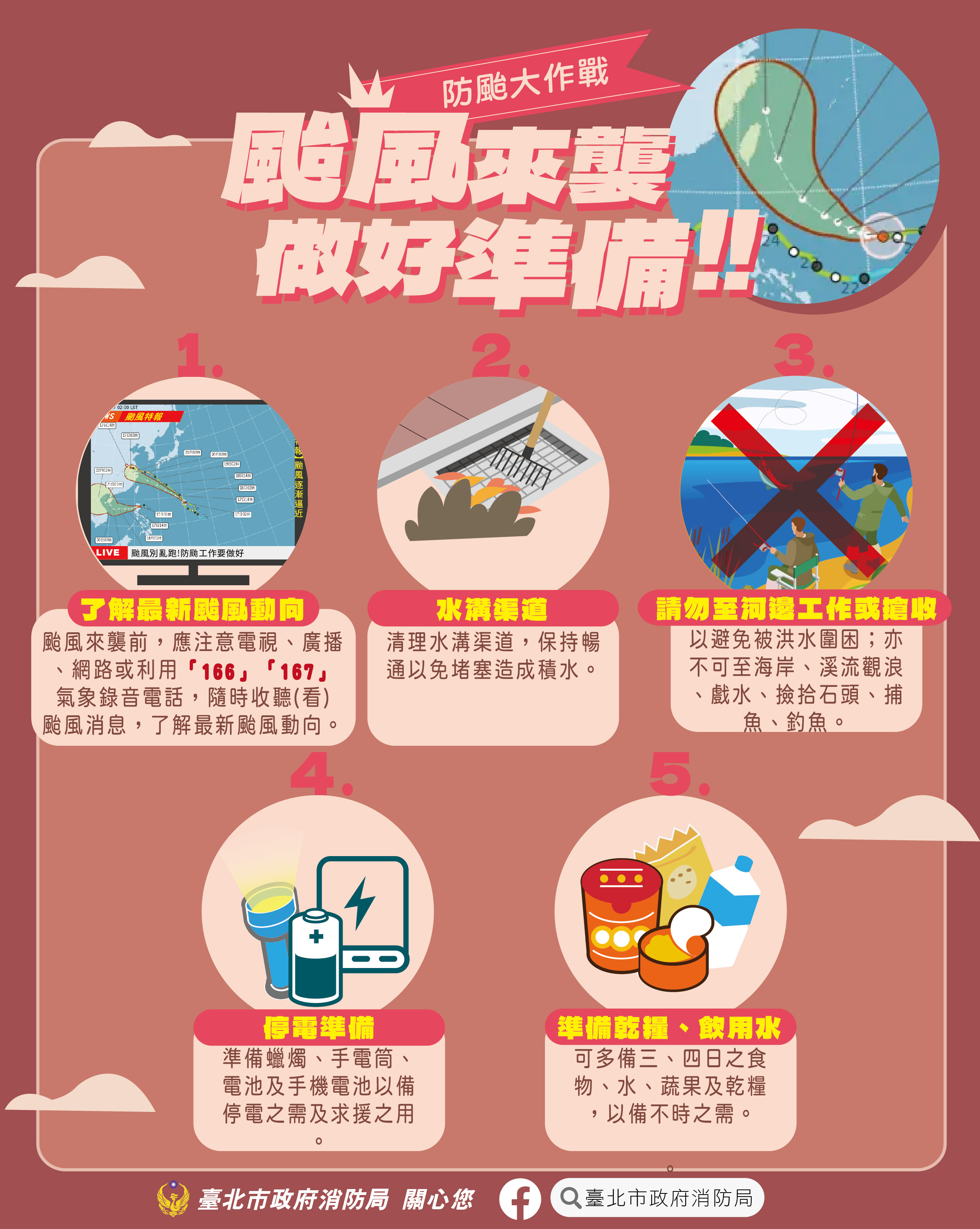 颱風來襲做好準備